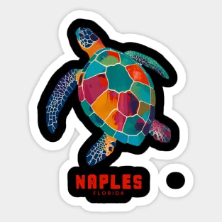 Naples Florida Sea Turtle Scuba Dive Vacation Beach Sticker